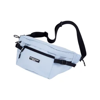 MYEDITION Polyester Crossbody Bags Fanny Pack Sling Bags Unisex Gray Blue