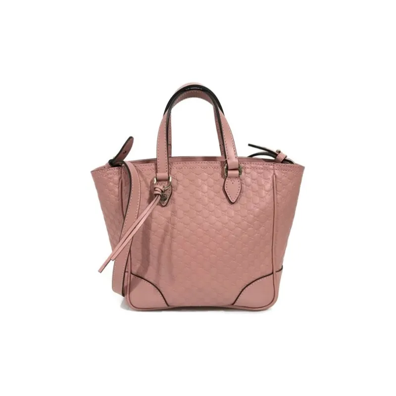 GUCCI Leather Tote Bag Shopping Bag Shoulder Bag Crossbody Bag Handbag Small Size Women's Pink-0