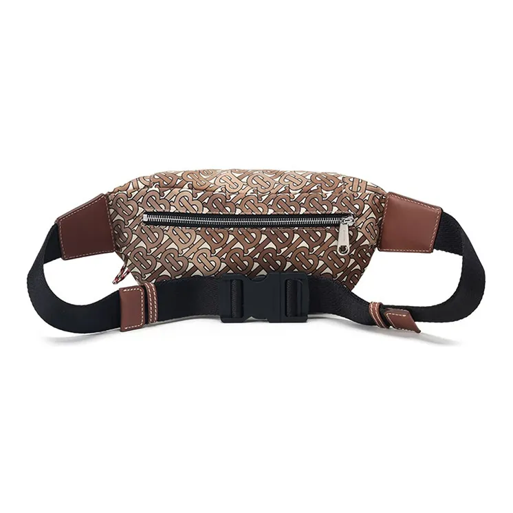 Burberry Canvas Fanny Pack Medium Size Unisex Camouflage Brown-3