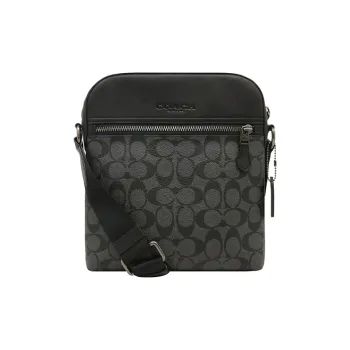 COACH Houston 22 Signature Gray Black Men's