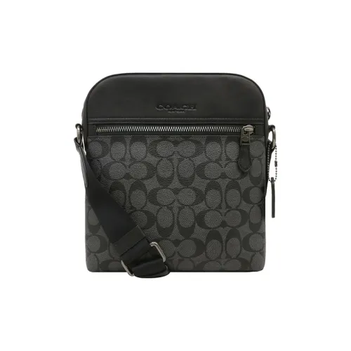 COACH Houston 22 Signature Gray Black Men's