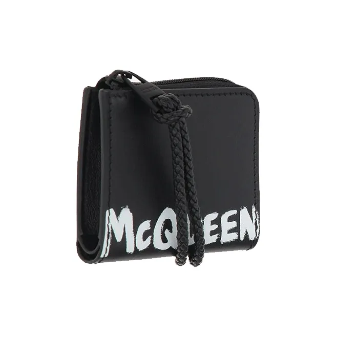 Alexander McQueen Leather Wallet Men's Black-1