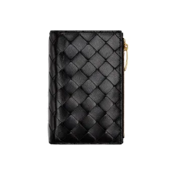 Bottega Veneta Intrecciato Bi-Fold Zip Wallet