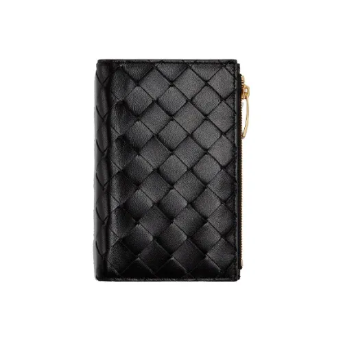 Bottega Veneta Intrecciato Bi-Fold Zip Wallet