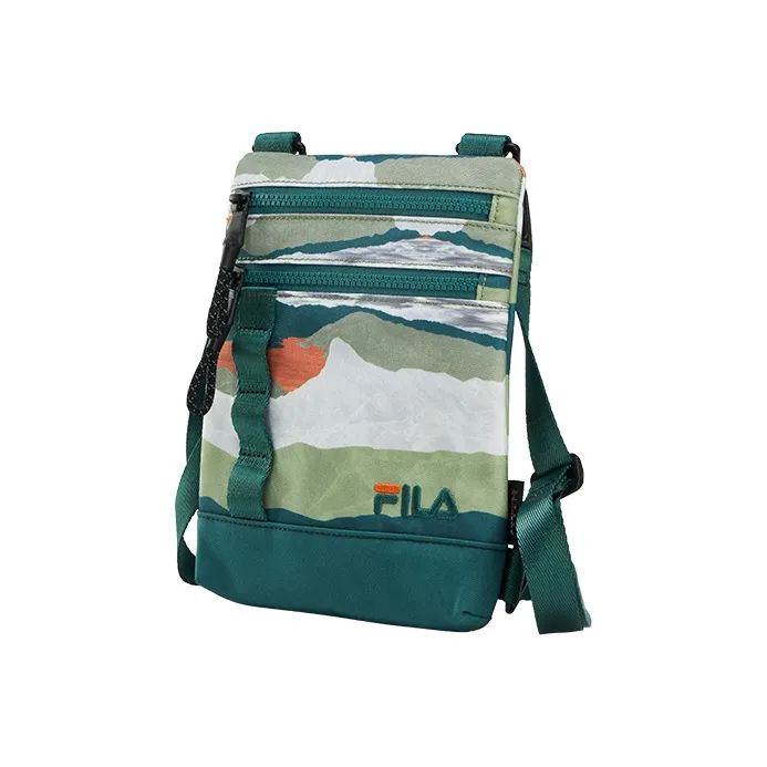 FILA FUSION Fabric Shoulder Bag, Crossbody Bag Unisex Emerald Forest Green-1