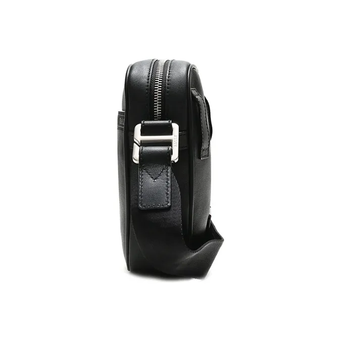 BALLY Leather Shoulder Bag, Crossbody Bag Regular Men's Black-3