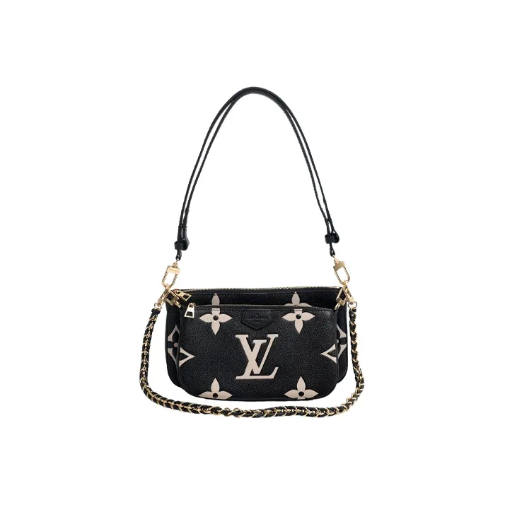 LOUIS VUITTON Multi Pochette Monogram Empreinte Bi color Black-2