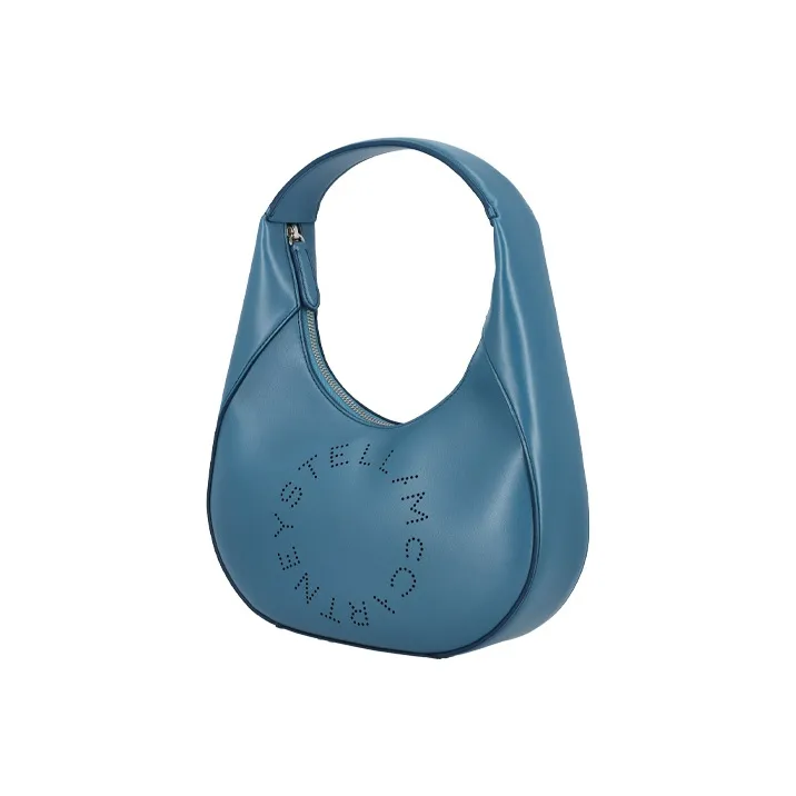 Stella McCartney PU Shoulder Bag Small Size Women's Blue-1