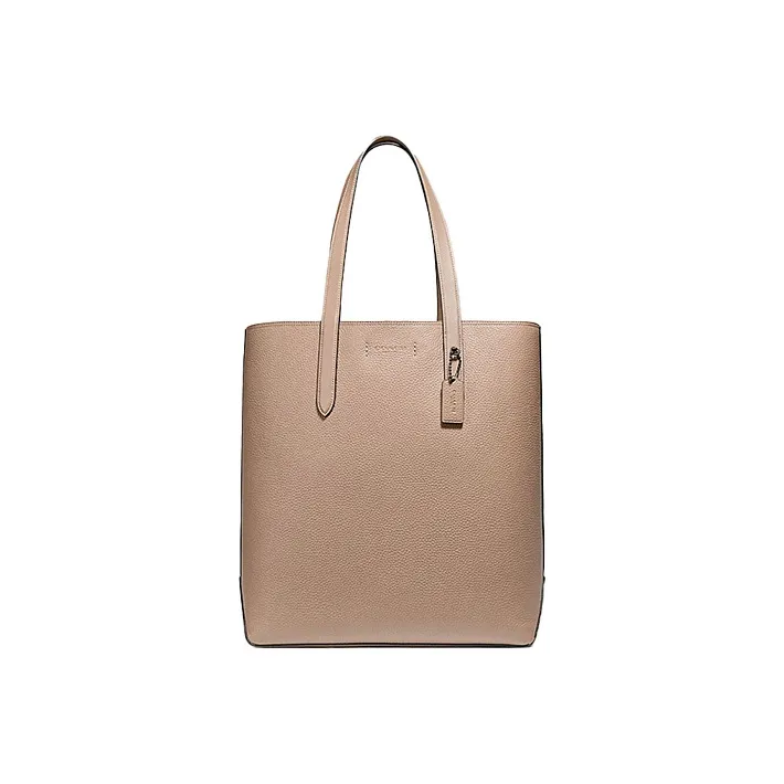 COACH Gotham Tall Leather Portable One Shoulder Tote Women's Milk Tea-0