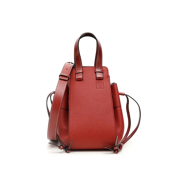 LOEWE Hammock Cow Leather Hammock Bag Shoulder Bag Crossbody Bag Handbag Women's Red-0