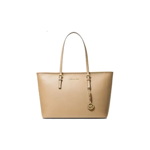 MICHAEL KORS Jet Set Travel Leather Tote Bag Shopping Bag Shoulder Bags Women's Camel