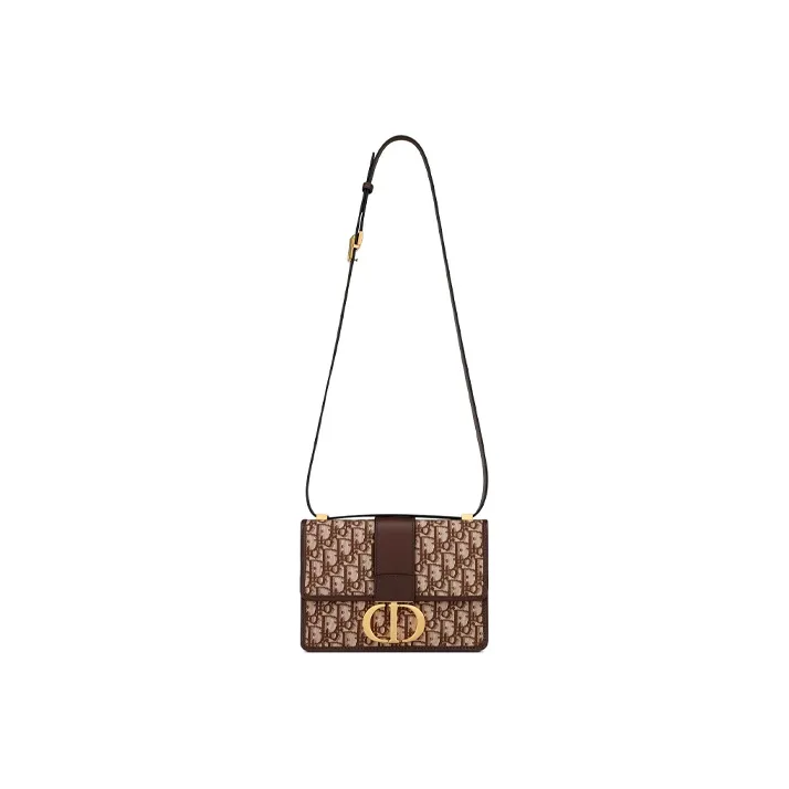 DIOR Leather Monsta Bag Box Bag Crossbody Bag Shoulder Bag Women's Brown-4