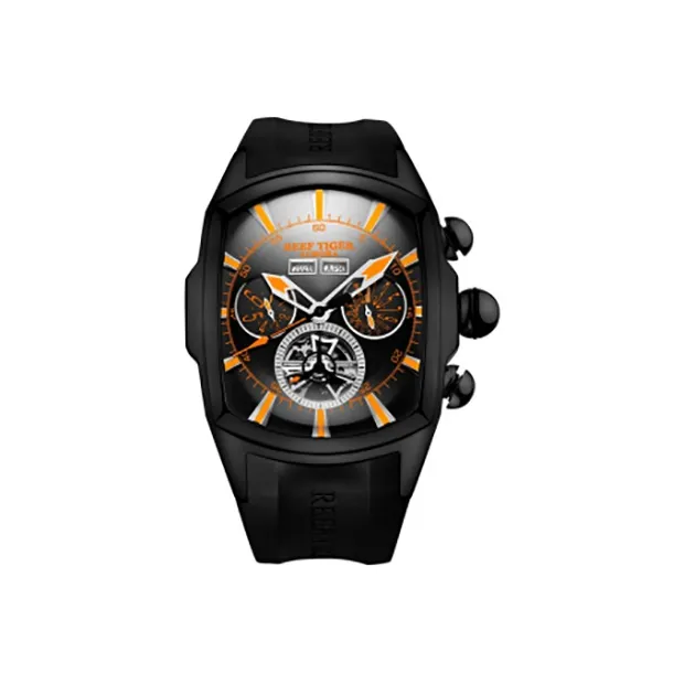 REEF TIGER Aurora Collection Tank II Automatic Mechanical Movement Watch Men's Watches Black Dial-0