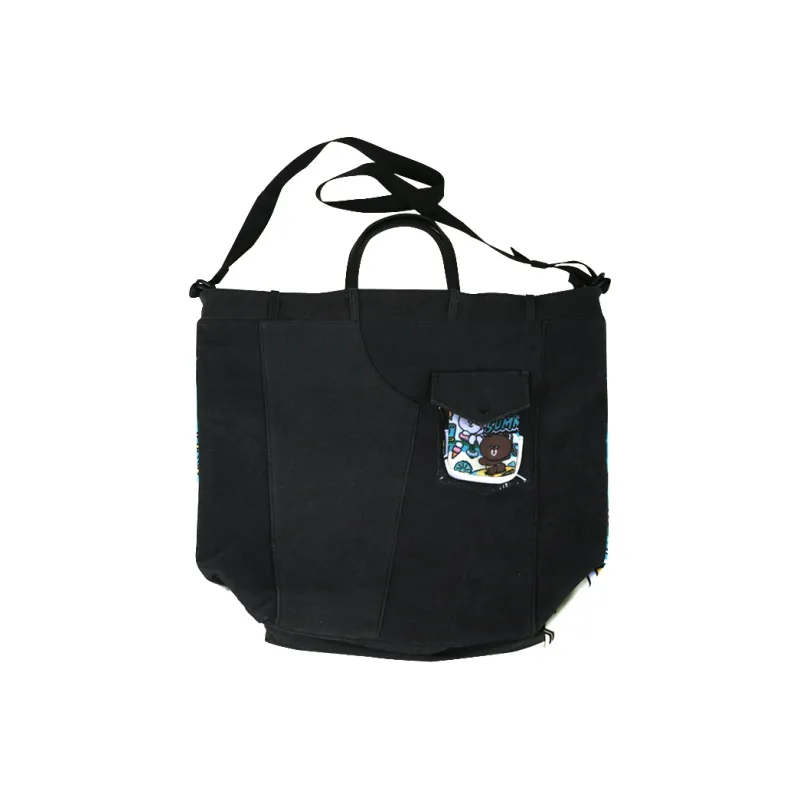 LiNing Fabric Handbag Regular Unisex Blue Print Color-2