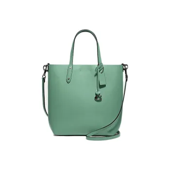 COACH Central Cow Leather Tote Bag Shopping Bag Shoulder Bag Handbag Medium Size Women's Green