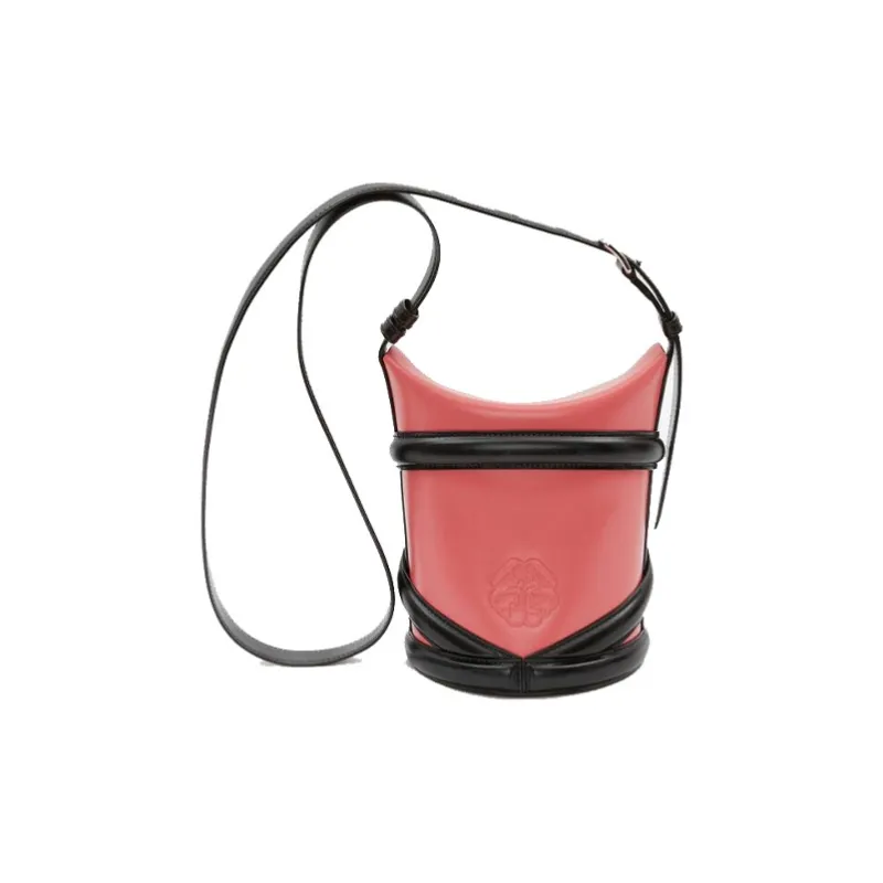 Alexander McQueen The Curve Bucket Bag Coral-2