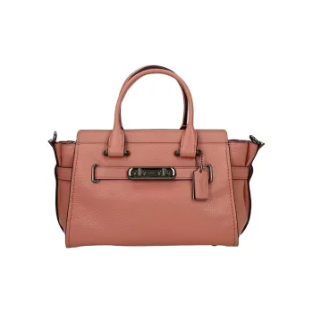 COACH Swagger Leather Dumpling Bag Shoulder Bag Crossbody Bag Handbag Large Size Women's Pink
