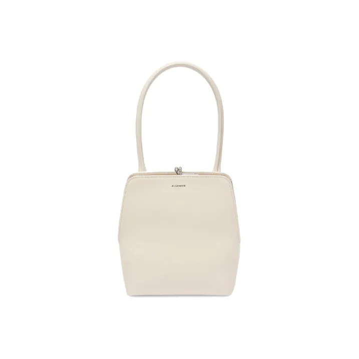 JIL SANDER Goji Cow Leather Coin Purse Handbag Women's White-0
