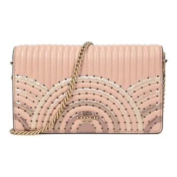 COACH Callie Leather Handheld Shoulder Bag, Crossbody Bag Small Size Women's Cherry Blossom Pink