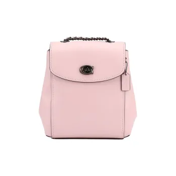 COACH Parker Coated Canvas With Leather Travel Bag Casual Bag Backpack Trumpets Women's Pink