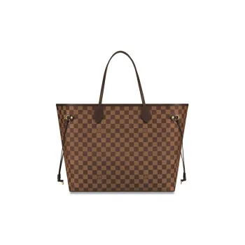 LOUIS VUITTON NEVERFULL Coated Canvas With Leather Mother Daughter Tote Bag, Shoulder Handbag Large Size Women's Brown