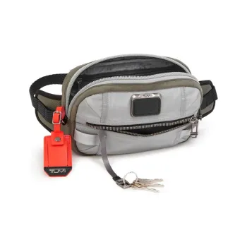 TUMI Alpha Bravo Elastic Nylon 3-in-1 Shoulder Bag Crossbody Bag Fanny Pack Sling Bag Men's Gray Green