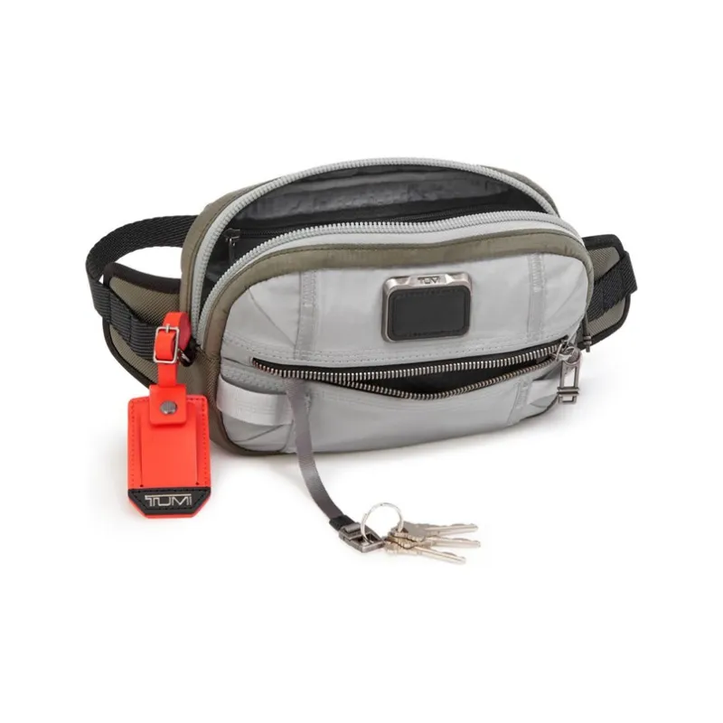TUMI Alpha Bravo Elastic Nylon 3-in-1 Shoulder Bag Crossbody Bag Fanny Pack Sling Bag Men's Gray Green-0
