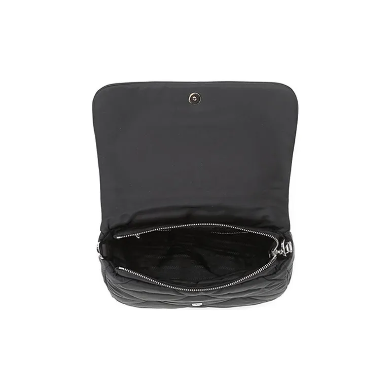 PRADA Fabric Crossbody Bag Shoulder Bag Women's Black-5