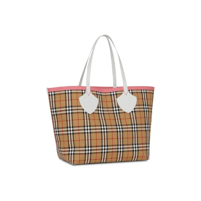 Burberry Cow Leather Tote Bag Shopping Bag Shoulder Bag Handbag Women's Classic Yellow-1
