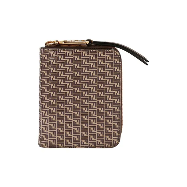 FENDI Calfskin Wallet Unisex Light Umber-0