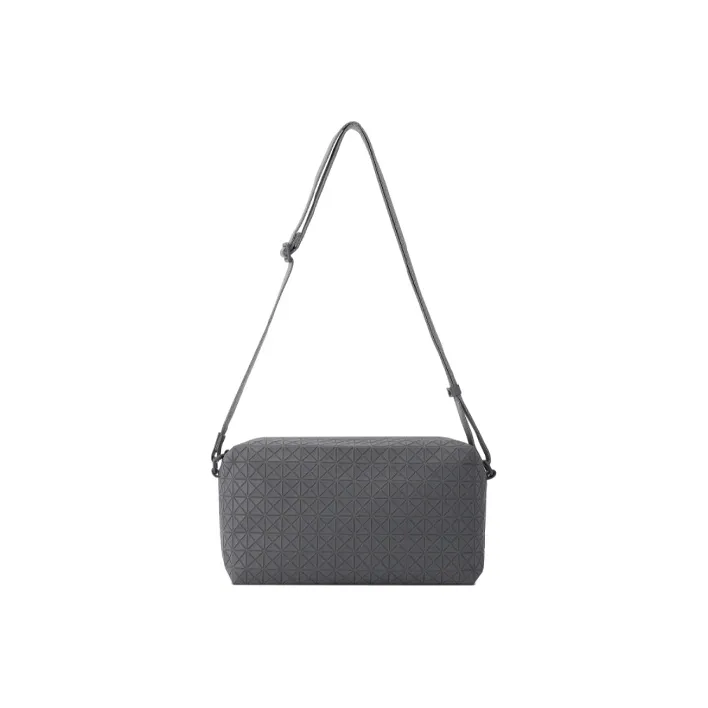 ISSEY MIYAKE KuroSaddle Cotton With Cow Leather Small Square Bag Shoulder Bag, Crossbody Bag Unisex Gray-0