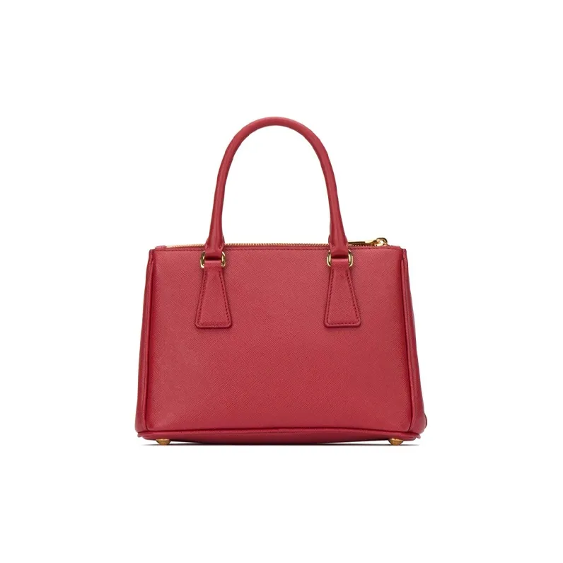 PRADA Leather Handbag Mini Unisex Red-2