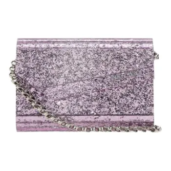 Jimmy Choo Acrylic Shoulder Bag Crossbody Bag Women's Pink