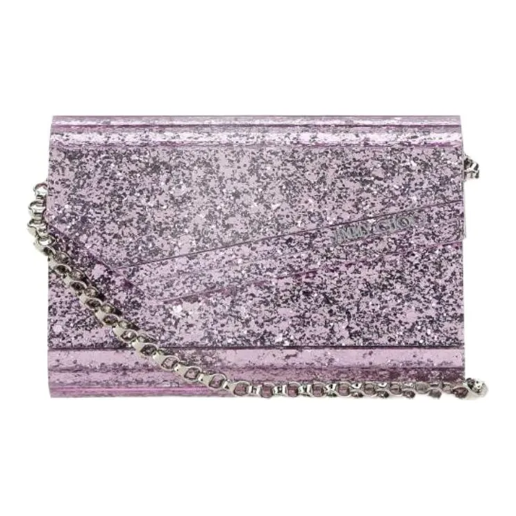 Jimmy Choo Acrylic Shoulder Bag Crossbody Bag Women's Pink-0