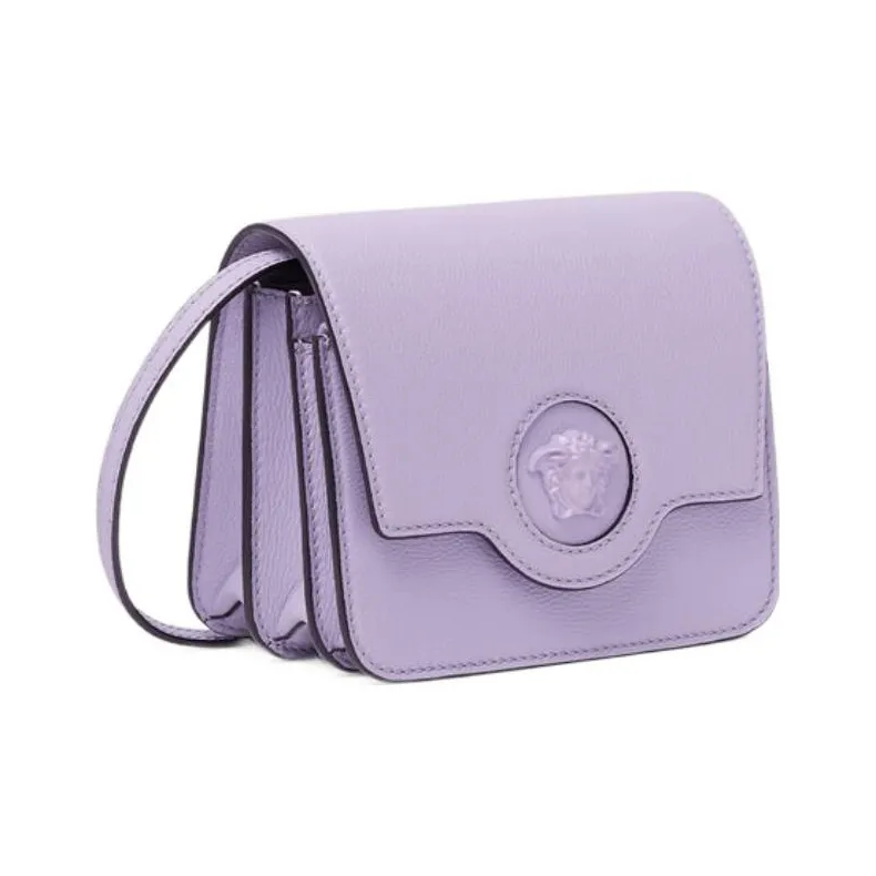 VERSACE La Medusa Calfskin Metal Fanny Pack, Shoulder Bag Women's Purple-2