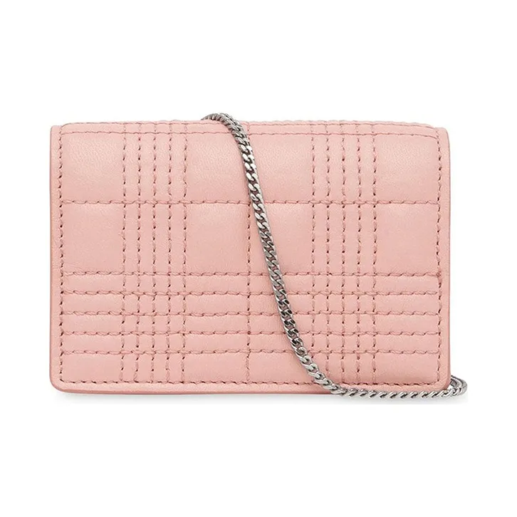 Burberry Cow Leather Shoulder Bag Women's Pink-1