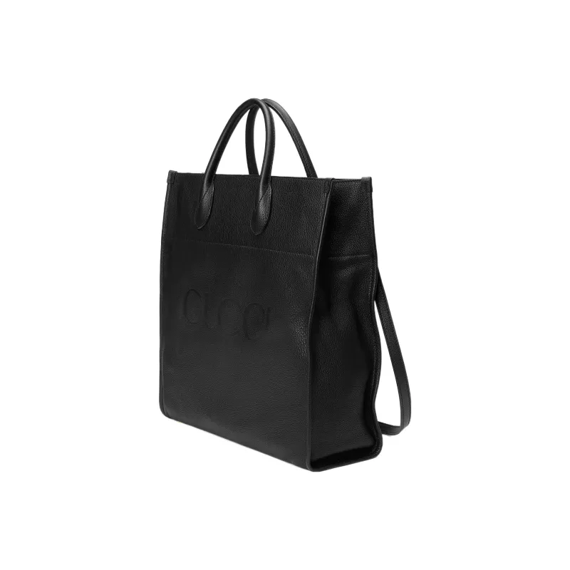 GUCCI Leather Shoulder Bag, Crossbody Bag, Handbag Unisex Black-1