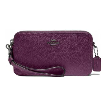 COACH Kira Leather Handheld Crossbody Bag Wallet Women's Purple