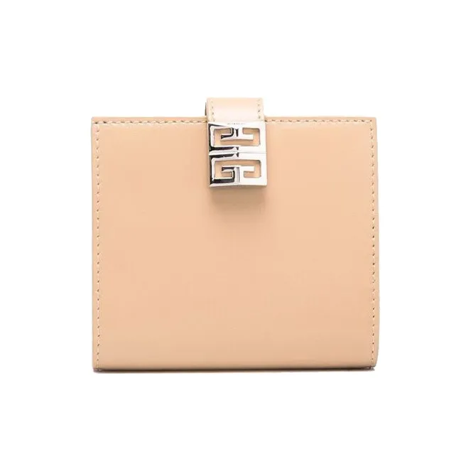 Givenchy 4G Cow Leather Card Holder Wallet Women's Nude-0