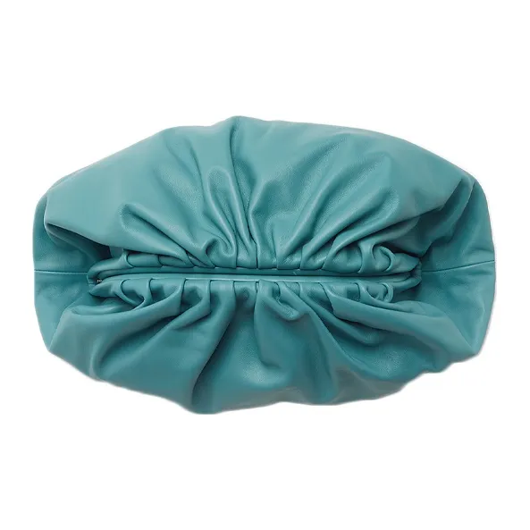 Bottega Veneta Cow Leather Clutch Women's Aqua Green-1