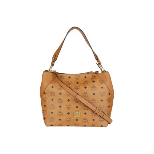 MCM Klara Hobo Medium Visetos Cognac