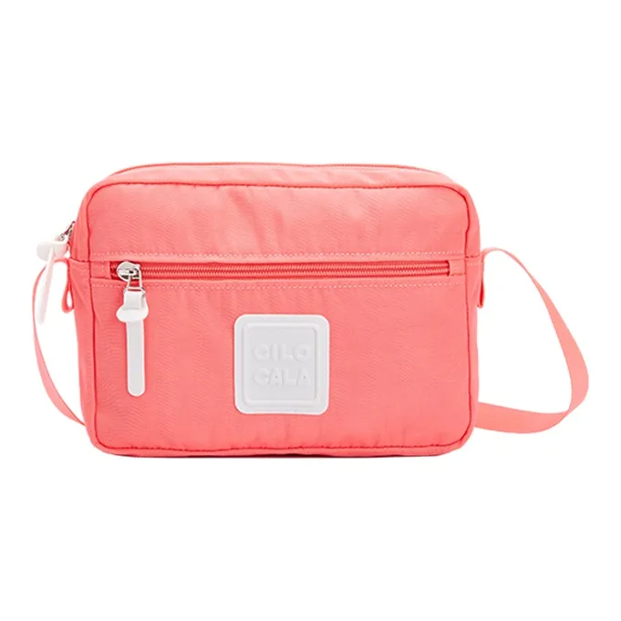 CILOCALA Nylon Fabric Crossbody Bag Square Bag Shoulder Bag Regular Unisex Red Candy Color-8