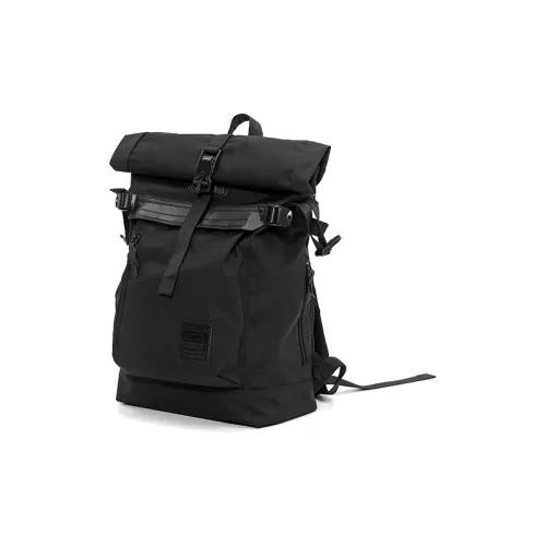 MYEDITION Water Repellent Fabric Laptop Bag Shoulder Bag Crossbody Bag Backpack Unisex Black