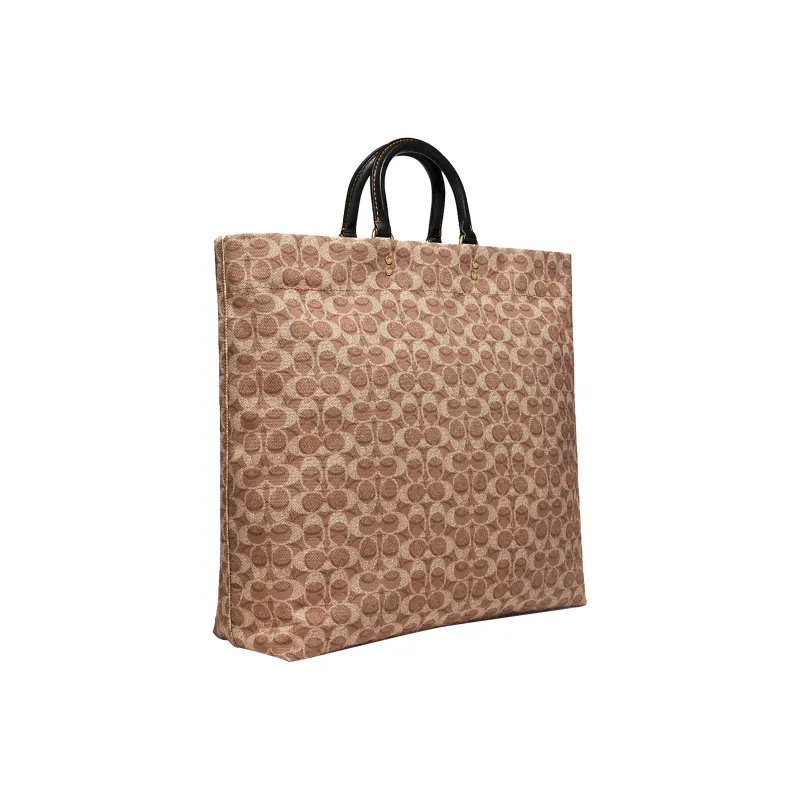 COACH Rogue Canvas With Leather Canvas Bag, Shoulder Bag, Crossbody Bag, Handbag Tubas Unisex Brown-1