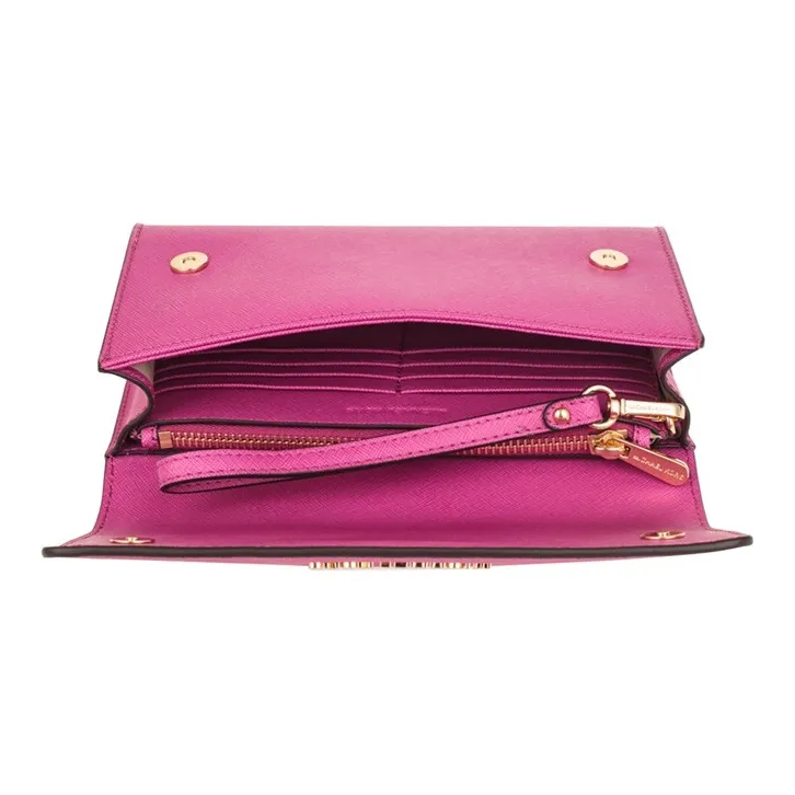 MICHAEL KORS Jet Set Travel Cow Leather Shoulder Bag, Crossbody Bag Women's Pink-5
