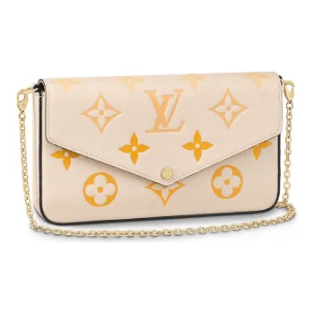 LOUIS VUITTON Felicie Pochette Monogram Empreinte Cream
