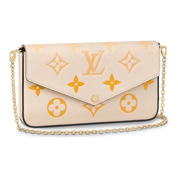 LOUIS VUITTON Felicie Pochette Monogram Empreinte Cream-0