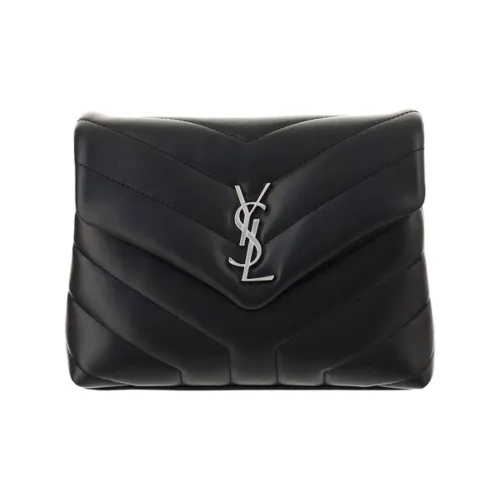 SAINT LAURENT Cow Leather Shoulder Bag Mini Women's Black