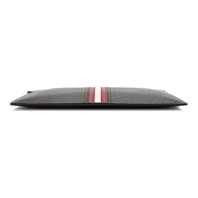 BALLY Leather Clutch Men's Coffee-4