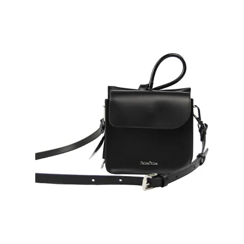 PabePabe Cow Leather Inflatable Crossbody Bag Women's Black